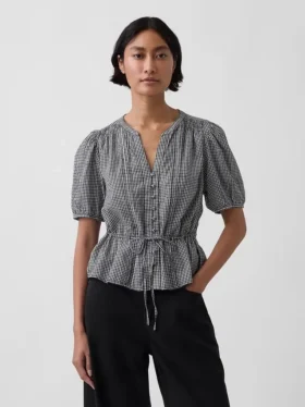 Top met strik in de taille