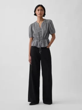 Top met strik in de taille