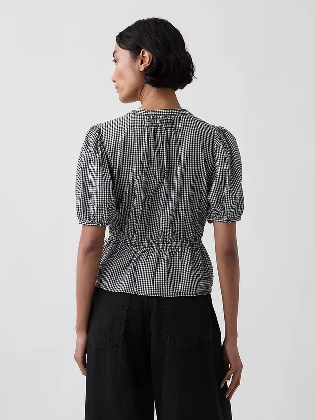 Top met strik in de taille