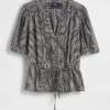 Top met strik in de taille