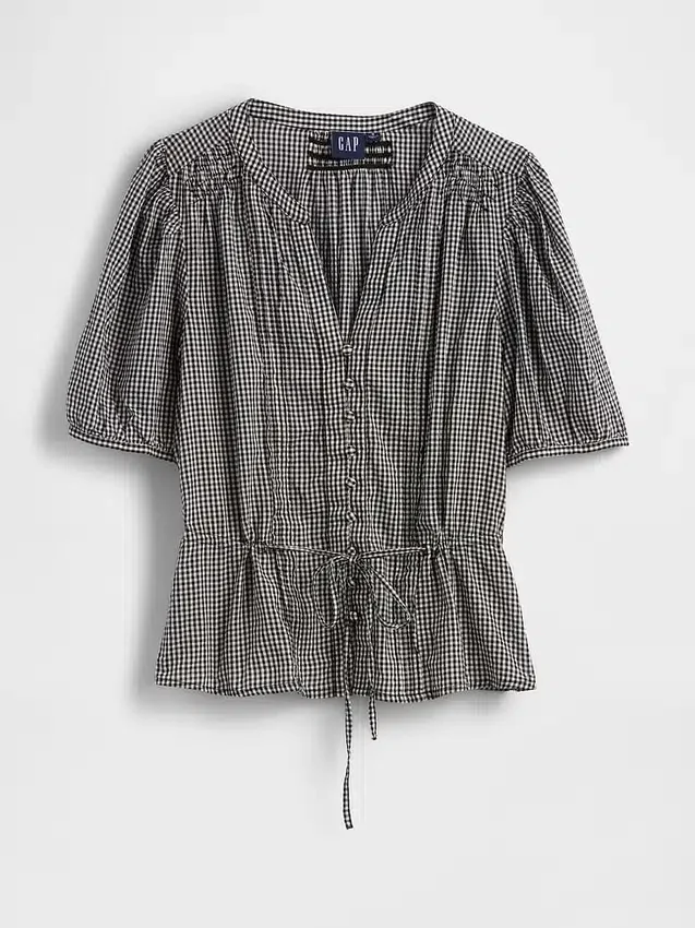 Top met strik in de taille