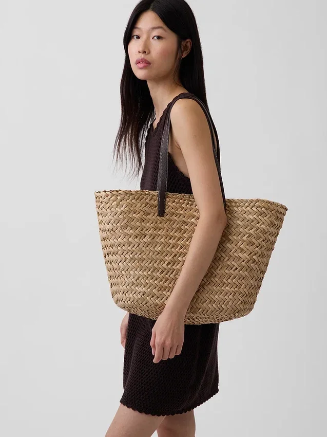 Tote bag van stro