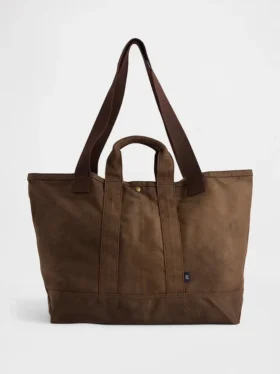Tote-tas van gewaxt canvas