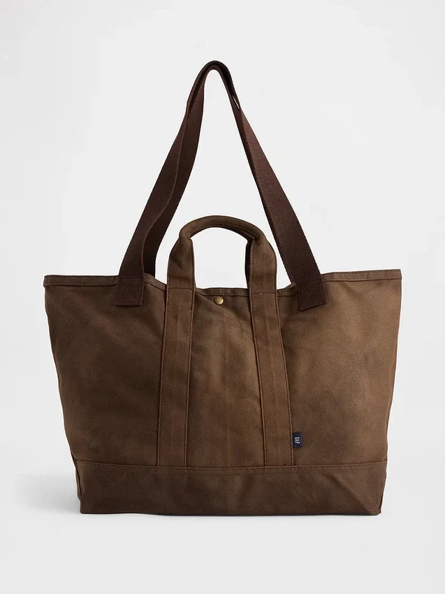 Tote-tas van gewaxt canvas