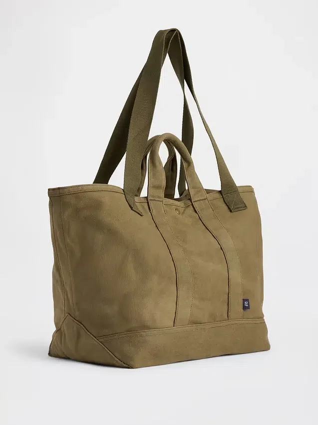 Tote-tas van gewaxt canvas