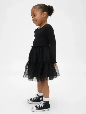 Tule-jurk van gemengde materialen voor Baby & Peuter