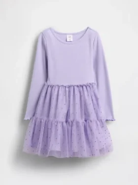 Tule-jurk van gemengde materialen voor Baby & Peuter