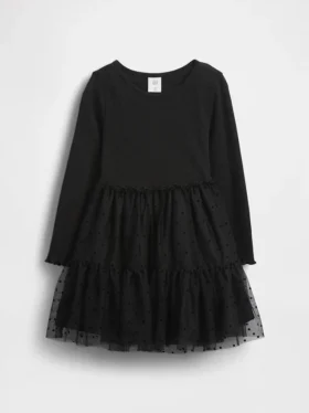 Tule-jurk van gemengde materialen voor Baby & Peuter
