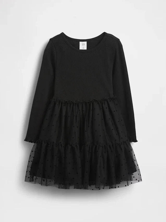 Tule-jurk van gemengde materialen voor Baby & Peuter