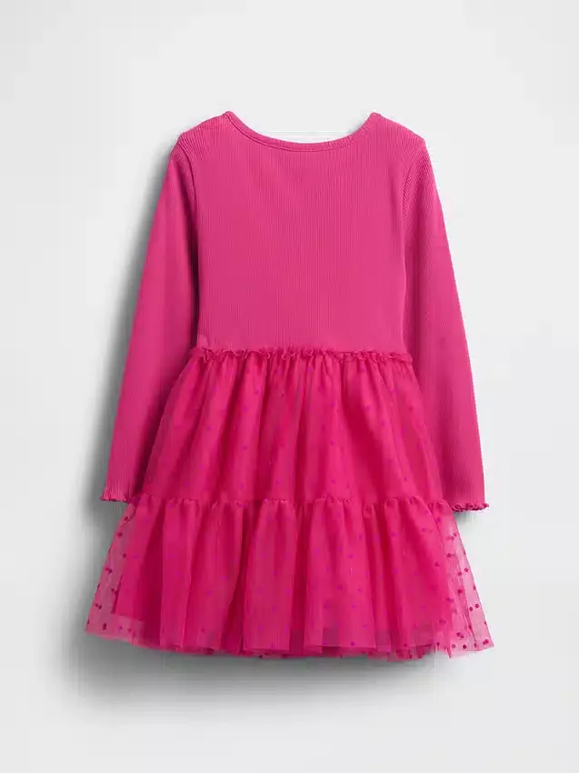 Tule-jurk van gemengde materialen voor Baby & Peuter