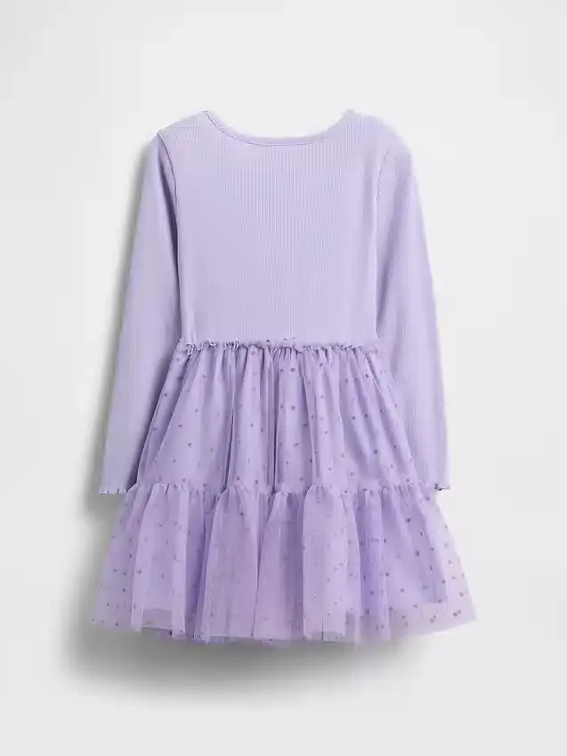Tule-jurk van gemengde materialen voor Baby & Peuter