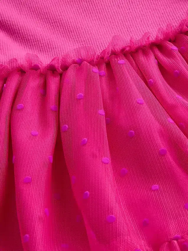 Tule-jurk van gemengde materialen voor Baby & Peuter