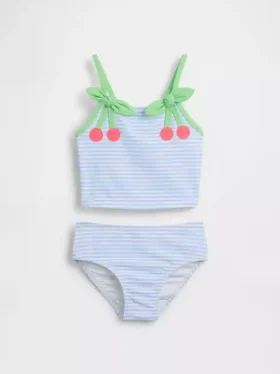 Tweedelig zwempak voor Baby & Peuter met kersen-ginghamprint