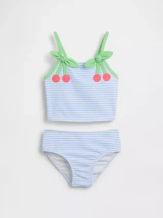 Tweedelig zwempak voor Baby & Peuter met kersen-ginghamprint
