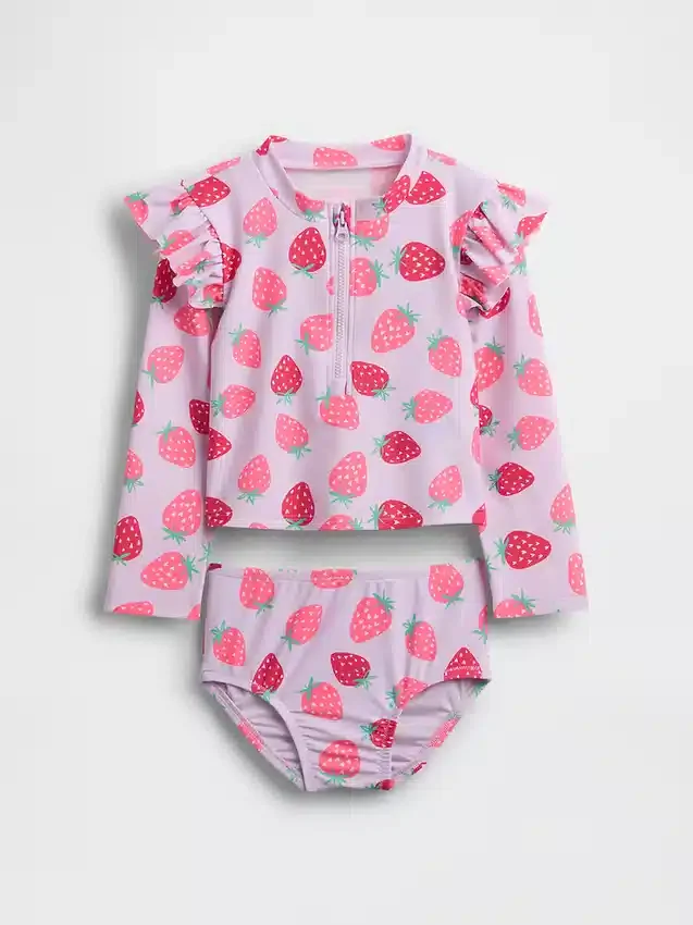 Tweedelige rashguard-zwemset voor Baby & Peuter