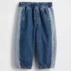 Tweekleurige barrel-Jeans met elastische tailleband voor Baby & Peuter