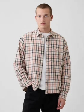 Twill-overhemd met rechte zoom