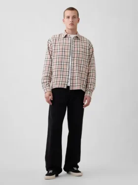 Twill-overhemd met rechte zoom