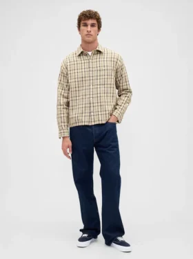 Twill-overhemd met rechte zoom