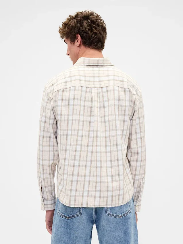 Twill-overhemd met rechte zoom