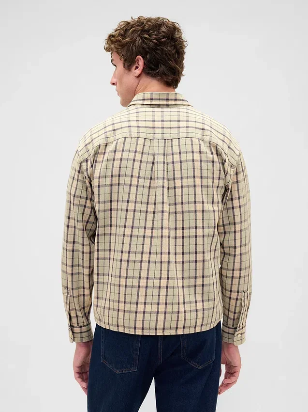 Twill-overhemd met rechte zoom