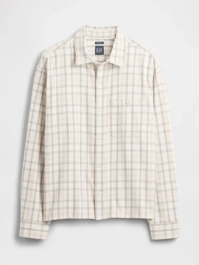 Twill-overhemd met rechte zoom