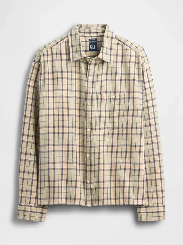 Twill-overhemd met rechte zoom