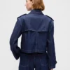 Ultrazacht denim cropped trenchjack