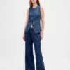 Ultrazacht denim lang model vest