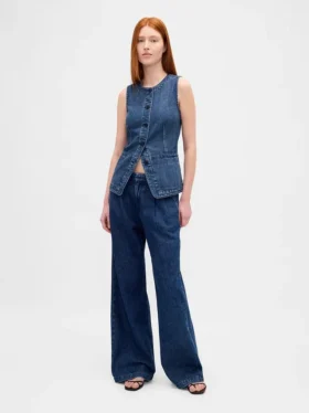 Ultrazacht denim lang model vest