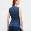 Ultrazacht denim lang model vest