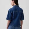 Ultrazacht denim overhemd met zakken