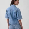 Ultrazacht denim overhemd met zakken
