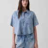 Ultrazacht denim oversized campshirt