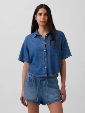 Ultrazacht denim oversized campshirt