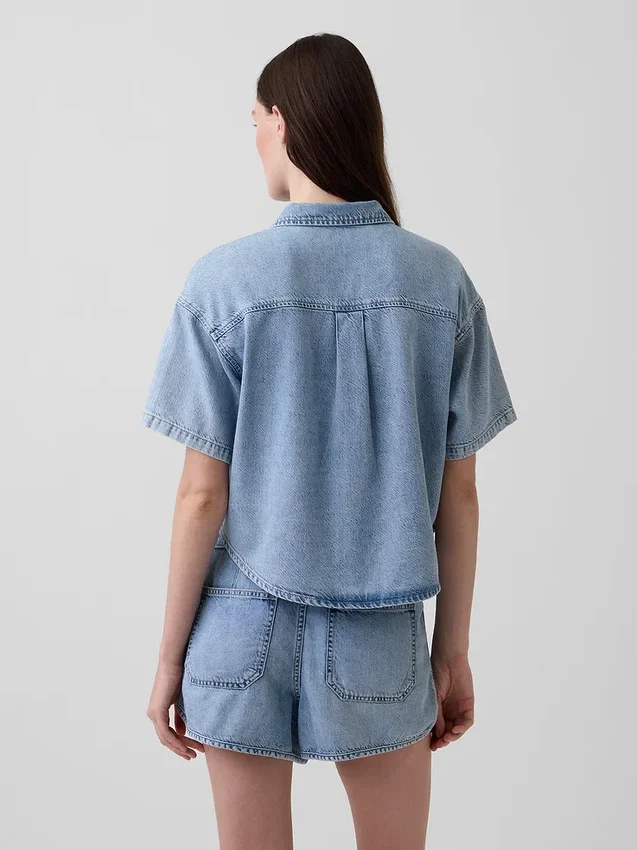 Ultrazacht denim oversized campshirt
