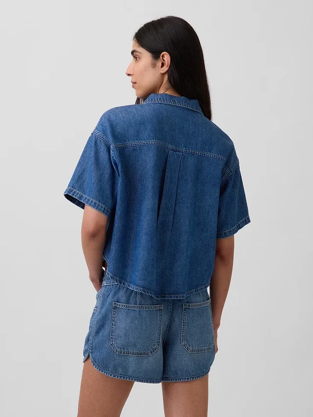 Ultrazacht denim oversized campshirt