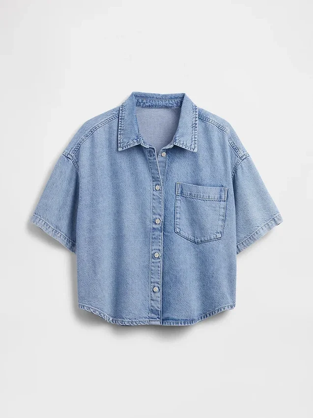 Ultrazacht denim oversized campshirt