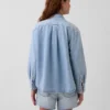 Ultrazacht denim oversized overhemd