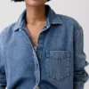 Ultrazacht denim oversized overhemd