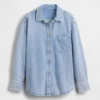 Ultrazacht denim oversized overhemd