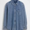 Ultrazacht denim oversized overhemd