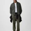 Ultrazacht denim utility-overhemd met relaxte pasvorm