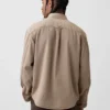 Ultrazacht denim utility-overhemd met relaxte pasvorm