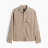 Ultrazacht denim utility-overhemd met relaxte pasvorm