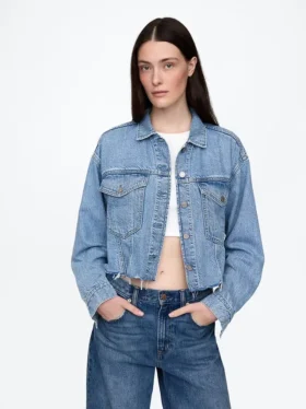 Ultrazacht Icon-denim cropped jasje