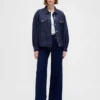 Ultrazacht oversized denimjasje met ballonmouwen