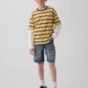 Ultrazachte ‘90s’ loszittende denimkorte broek voor kinderen