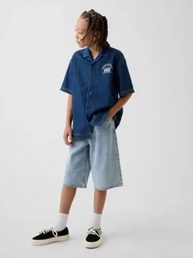 Ultrazachte baggy denimkorte broeken voor kinderen