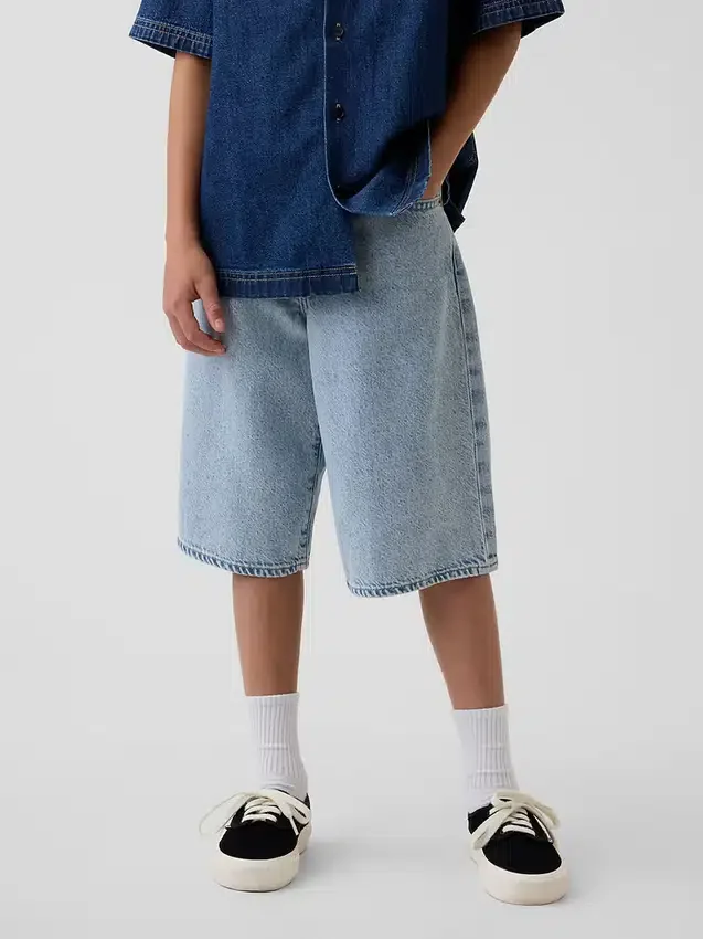 Ultrazachte baggy denimkorte broeken voor kinderen